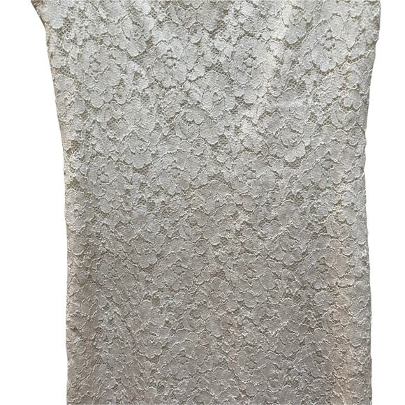 Silence + Noise Lace Mini Dress with Sheer Mesh Cap Sleeves Ivory Size Medium - Picture 3 of 9
